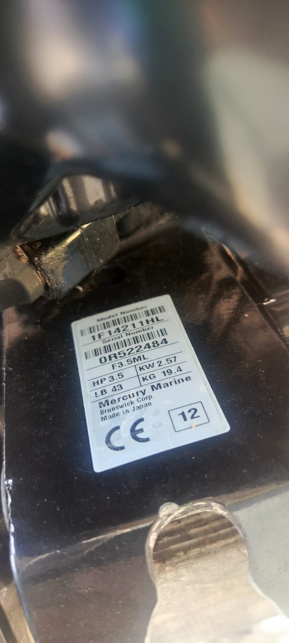 Silnik zaburtowy MERCURY 3.5 KM rumpel L stopa