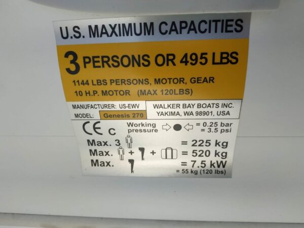Ponton RIB Walker bay genesis 270
