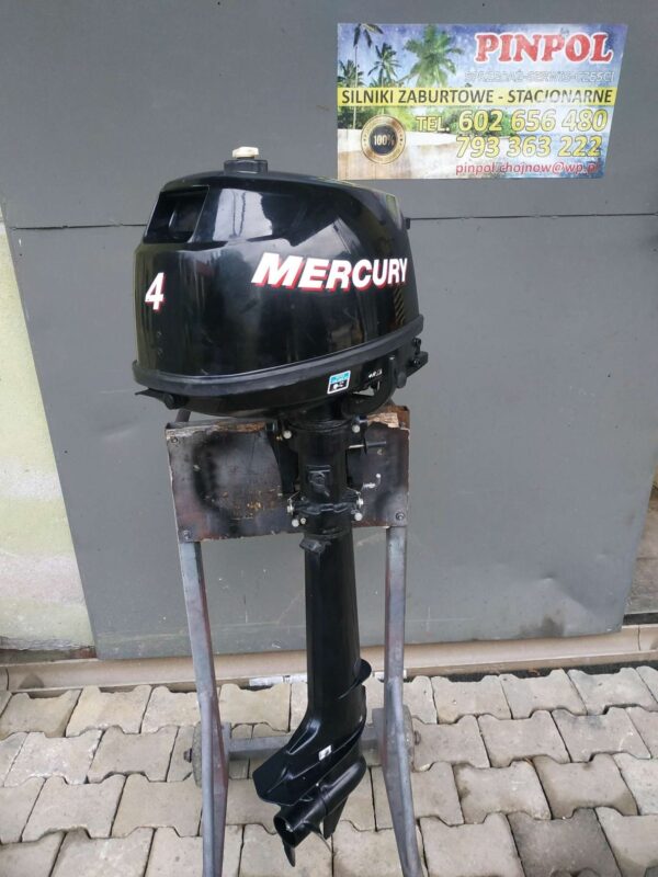 Silnik zaburtowy MERCURY 4 KM rumpel L stopa 4-suw