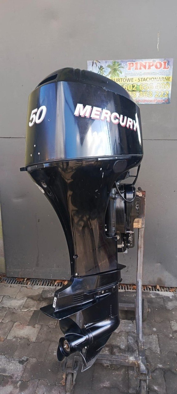 Silnik zaburtowy MERCURY 50 KM wtrysk L stopa manetka power trim
